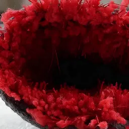 Shopgallery Maroon Embossed Heart-shaped Strong & Durable Floor Runner image 2