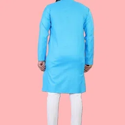 omkar enterprisess Men Cotton Blend Kurta Pyjama Set-picture-37