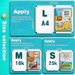 zivini Textbook Protective Case Transparent Paper Sticker Book Cover Waterproof 30 cm Acrylic Sheet image 3