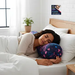 villagers Microfibre Bolster Pack of 2 Geometric Butterfly & Heart Print Design image 3