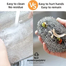 hurryshoppy Non Scratch Wire Scrubber for Kitchen Wire Dish Washing Cloth Cleaning Rag Scrub Pad image 2