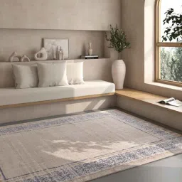 asterlane Blue Abstract Polypropylene 5 ft X 7 ft Machine Made Carpet-picture-21