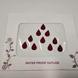 thanu's craft Large Size Tear Drop Tilak Bindis Maroon Velvet Kumkum Bindi For Women Forehead Maroon Bindis image 4