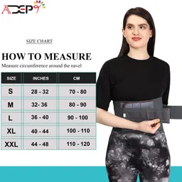 adept Waist Back Support Belt LS Support Belt for Back Support for Men & Women, Grey Back / Lumbar Support image 4