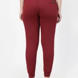uzarus Women Solid Maroon Track Pants image 2