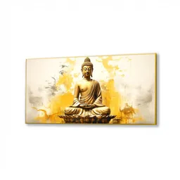 nestroots Canvas Framed Buddha on Vibrant Wall Painting image 3