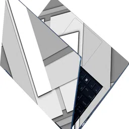 Anweshas Full Body Laptop Skin Sticker - Grey White Blocks Self Adhesive Vinyl Laptop Decal 15.6-picture-10