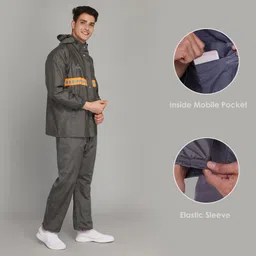 the clownfish Colorblock Men Rain Suit image 4