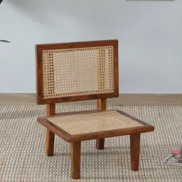 woodsworth from pepperfry Brixi Sheesham Wood Slipper Chair In Honey Oak Finish image 1