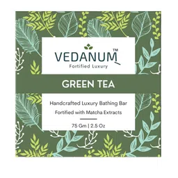 VEDANUM Handmade Green Tea Soap with Shea Butter Fortified Luxury Bathing Bar image 3