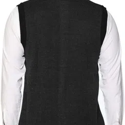 aarbee Men Colorblock Round Neck Black, Grey Sweater image 2