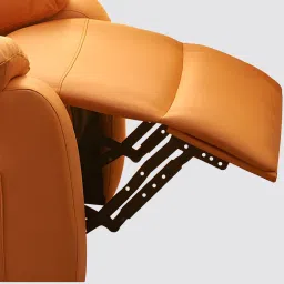 lezino Roma Leatherette Manual 1 Seater Recliner in Orange Color image 5