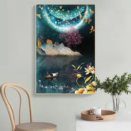 art street Power The Spring Multicolour Synthetic Wood Wall Art image 1