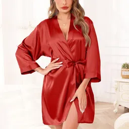 mixopia Red Large Bath Robe image 4
