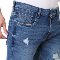 spykar Solid Men Blue Basic Shorts image 4