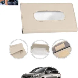 msnp Universal Leatherite Rectangle Beige Tissue Box For Car/office/Home-165 Vehicle Tissue Dispenser-picture-30