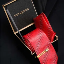 MUTAQINOTI Men Printed Silk Accessory Gift Set image 3