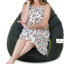 star Jumbo 6XL Faux Leather Piping Bean Bag for Adults with Premium Comfort Design Teardrop Bean Bag With Bean Filling-picture-16