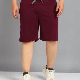 metronaut plus Solid Men Purple Casual Shorts-picture-16