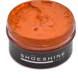 SHOESHINE Dark Tan shoe Cream with Horse hair (Black) shoe Brush Shoe Care Kit image 3