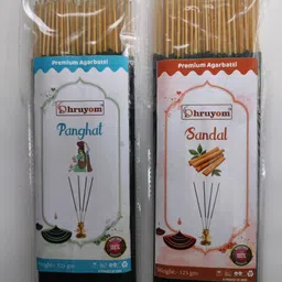 dhruyom Panghat 125g Sandal 125g Agarbatti Combo for Puja, Meditation & Home Panghat, Sandal-picture-43