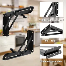 kizjorya Shelf Brackets Hinge Wall Mounted Space Saving DIY Bracket 30 Shelf Bracket-picture-21