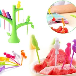 amaxy BIRD FORK Disposable Plastic Fruit Fork-picture-39