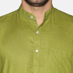 Sethukrishna Mandarin Collar Pure Cotton Kurta with Pyjamas image 2