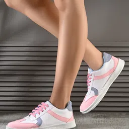 planet walk Lightweight & Comfortable Casual Lace-Up Sneakers For Women image 2