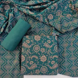 abcollection Unstitched Wool Salwar Suit Material Printed image 4