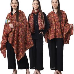 secret wish Floral Print Brown Cotton Nursing Cover Feeding Cloak-picture-24