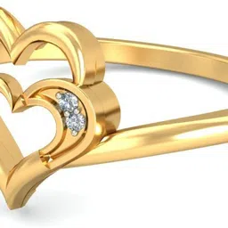 avsar AVR639YB 14kt Cubic Zirconia Yellow Gold ring image 5