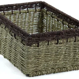 artkart Handmade sabai grass tray without cover - Artisan Tray Seagrass Fruit & Vegetable Basket image 2