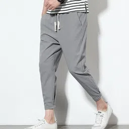 Women Solid Grey Track Pants-image-19