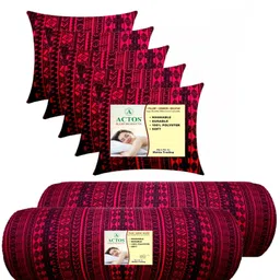 actos Microfibre Bolster Pack of 7 Geometric 5 Cushion And 2-picture-34