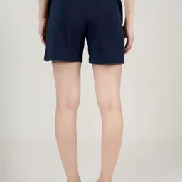 nexsus apparels Solid Women Dark Blue Casual Shorts image 2