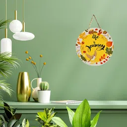 blue wall decor YELLOW PLATE image 4