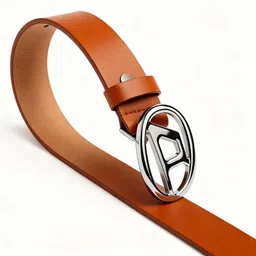 xelcis Men & Women Casual, Evening, Formal, Party Tan Genuine Leather Belt image 3