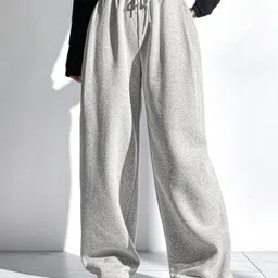 dockstreet Women Solid Grey Track Pants-picture-20