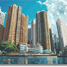 viventiq building painting as per vastu without frame tall Canvas 24 inch x 36 inch Painting image 1