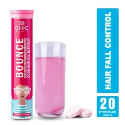 Chicnutrix Skin Whitening and Hair Growth Supplements - For Hairfall Control, Bouncy Hair & Glowing Skin - No Added Sugar - 20 Effervescent Tablets - Raspberry & Strawberry Lemon Flavour… image 5