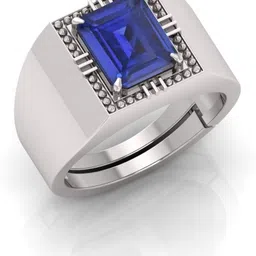 pranjal gems Silver Sapphire Ring-picture-13