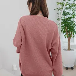rahi trendz Formal Regular Sleeves Self Design Women Pink Top image 2