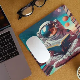 PrintCraft Pro Cosmic Reader Astronaut Mouse Pad Non Slip Base Mousepad image 4