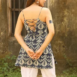 karn kawach Women Printed Cotton Blend Straight Kurta-picture-13