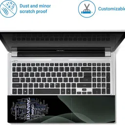 Techfit HD Printed Easy to Install Full Panel Laptop Skin/Sticker/Stretchable Vinyl/Cover for all Size Laptops upto 15.6 inch No Residue, Bubble Free - Training Mind Self Adhesive Vinyl Laptop Decal 15.6 image 4