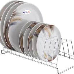 finearts Plate Kitchen Rack Plate Stand Holder for Kitchen Plates Utensils Dish Organizer (100%-RUST FREE) Steel image 3