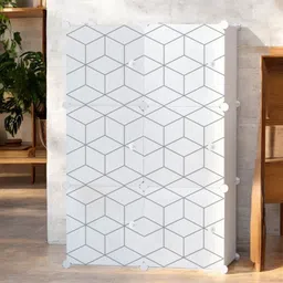 mezire 6 Door 6 Shelf Plastic Metal Collapsible Wardrobe, Clothes, Shoes,etc. Organiser PP Collapsible Wardrobe-picture-29