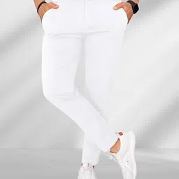 metronaut Regular Fit Men White Polyester Trousers image 1