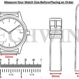 MOBISINGH MSH22CS339TB Noise Colorfit Icon 5 - 22MM Strap - MODEL LIST in DESCRIPTION/IMAGE Smart Watch Strap image 4